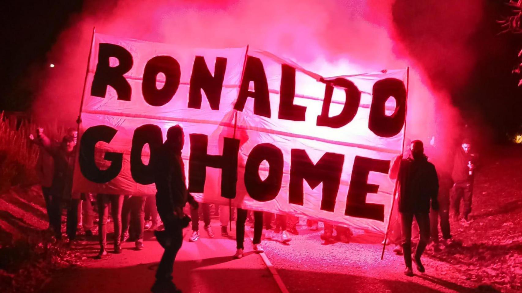 Una acción de protesta contra la gestión de Ronaldo en el Real Valladolid.