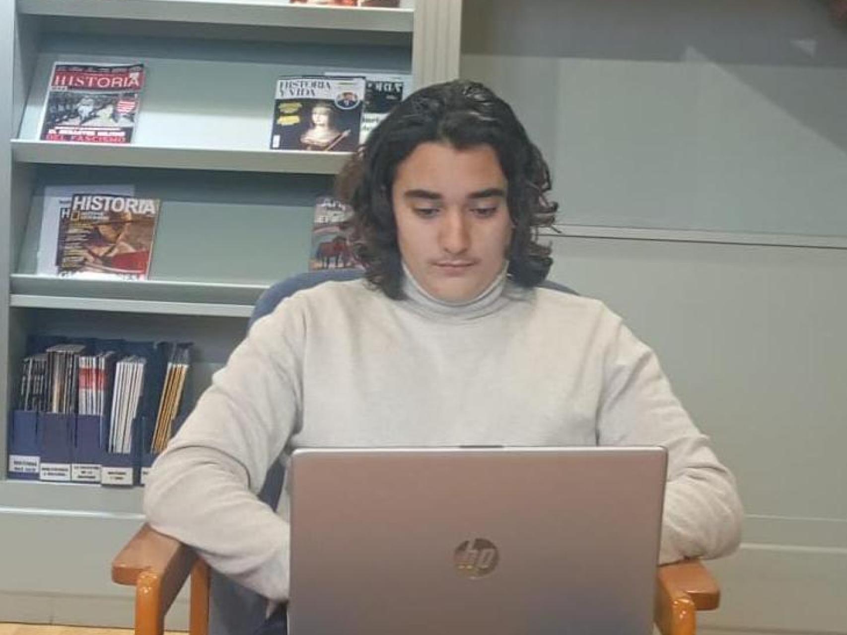 Carlos Muñoz, en la Biblioteca de Castilla-La Mancha.