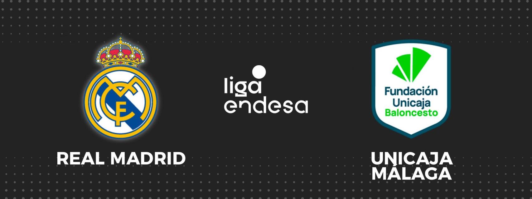 Real Madrid - Unicaja Málaga, Liga Endesa de baloncesto en directo