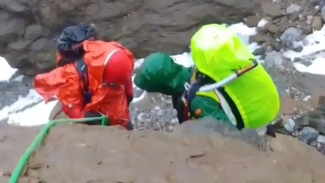 Rescate en el valle de Pineta.