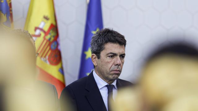 Carlos Mazón, presidente de la Generalitat Valenciana, en el acto  el día de la Constitución, en Benidorm (Alicante).