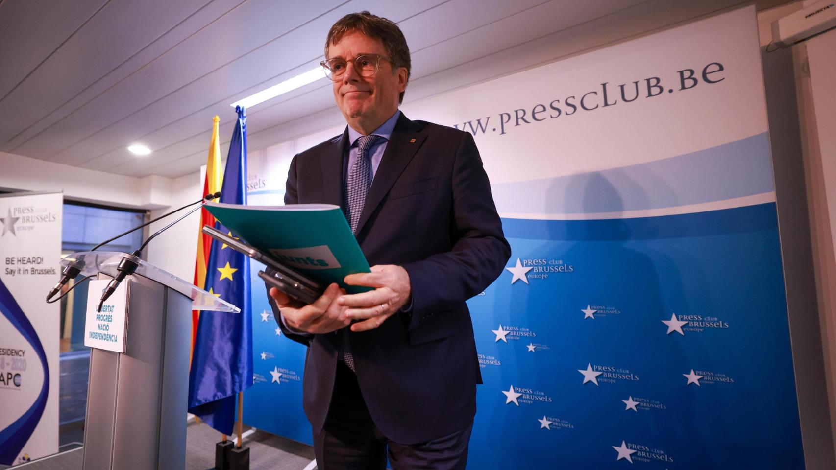 El expresident de Cataluña Carles Puigdemont el lunes 9 de diciembre en Bruselas.