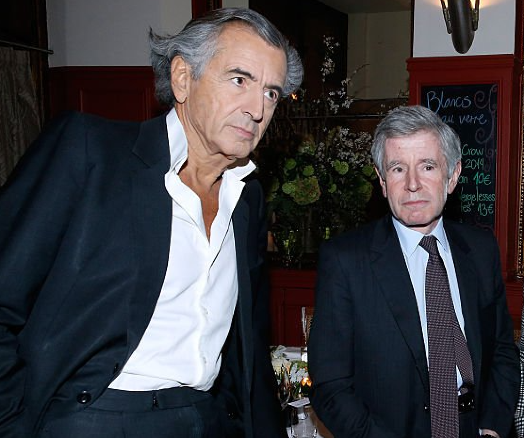 El filósofo Bernard Henri-Lévy junto al empresario Alain Minc.