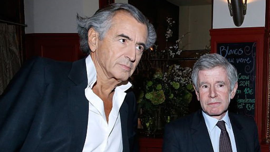 El filósofo Bernard Henri-Lévy junto al empresario Alain Minc.