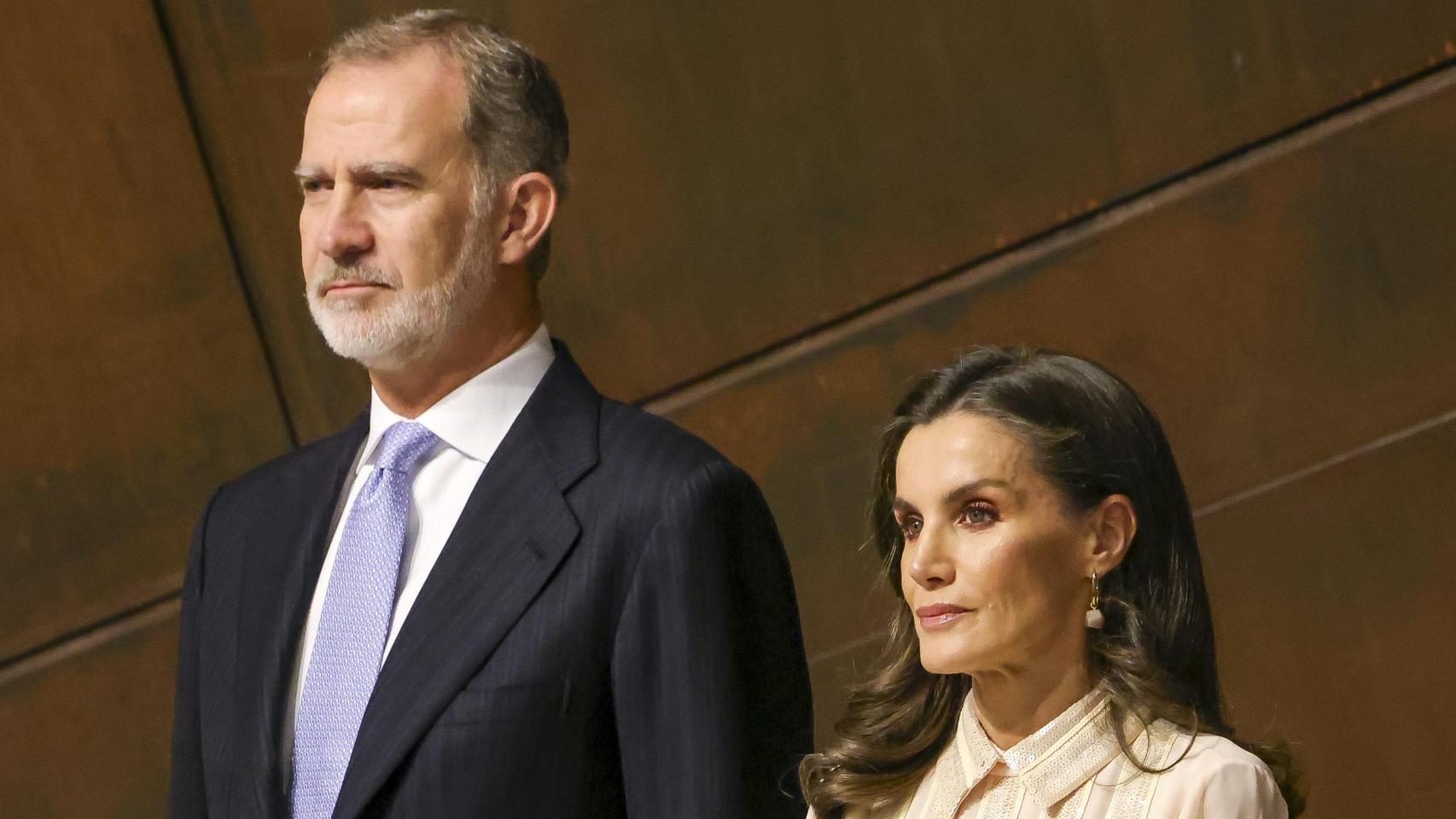 Los reyes Felipe VI y Letizia en un acto reciente en Bilbao.