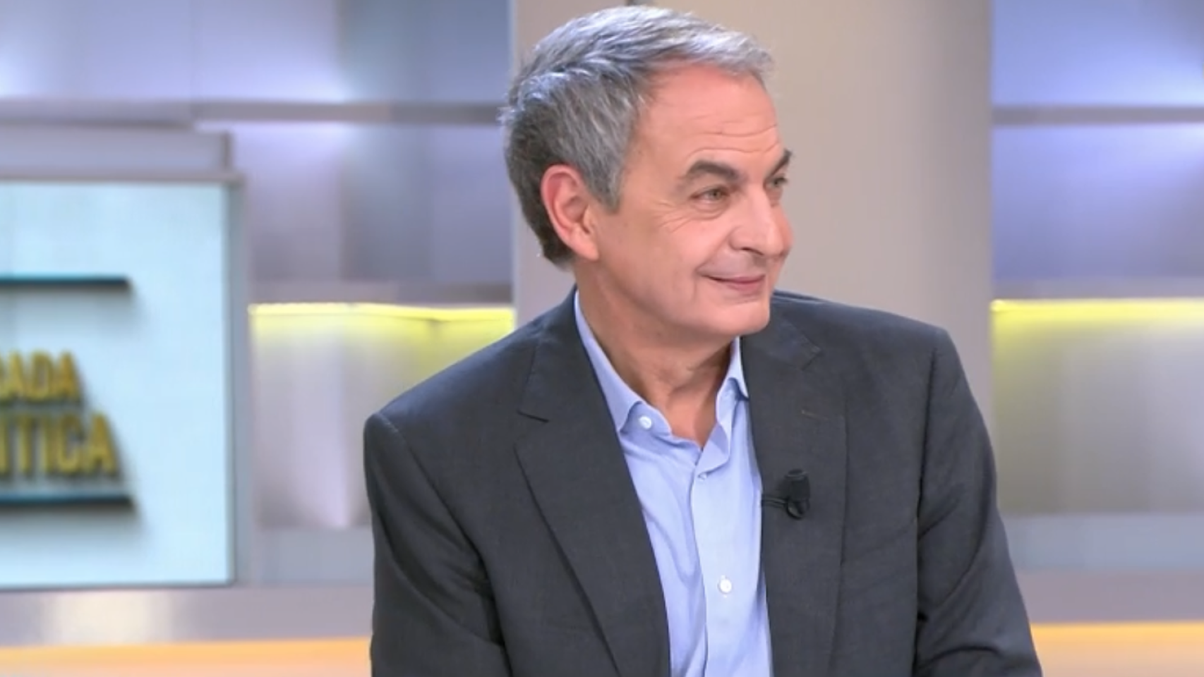 El expresidente del Gobierno José Luis Rodríguez Zapatero este lunes en una entrevista en Telecinco.