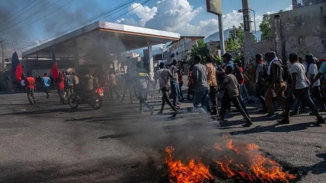 Disturbios en la calles de Puerto Príncipe, en una imagen de archivo.