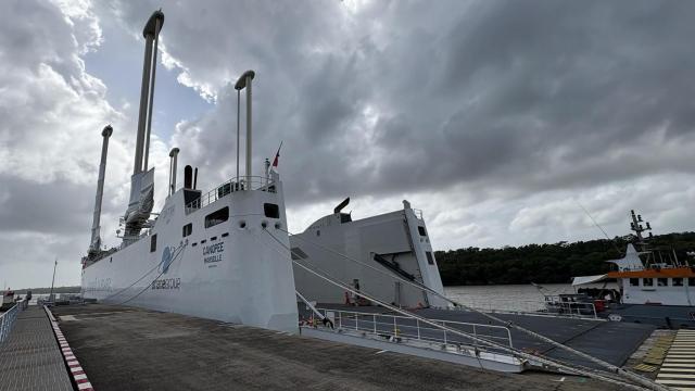 Canpée, el barco que transporta cohetes desde Europa hasta la Guayana Francesa