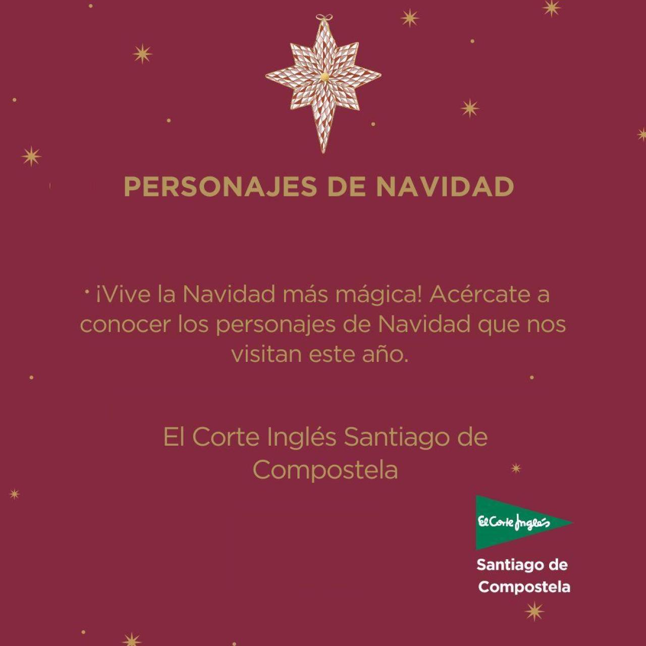 Visitas navideñas en El Corte Inglés de Santiago.