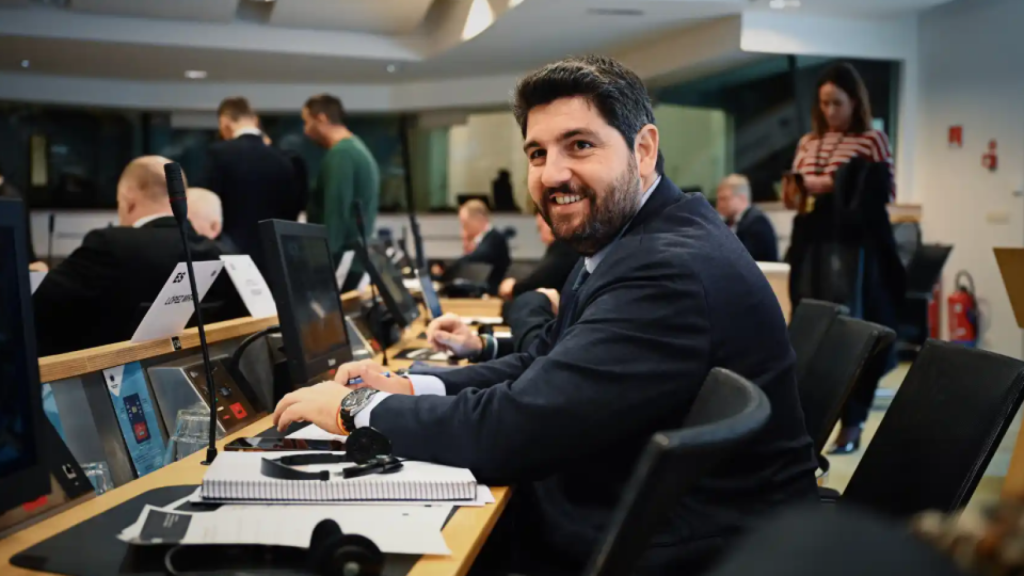 El presidente de la Región de Murcia, Fernando López Miras, en una imagen de archivo en Bruselas.