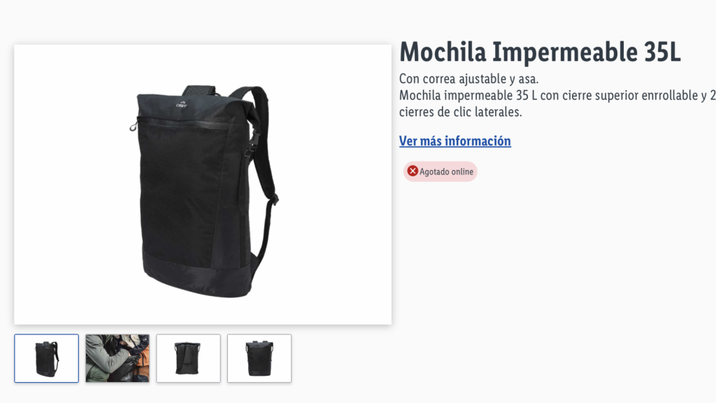 Mochila Impermeable 35L.