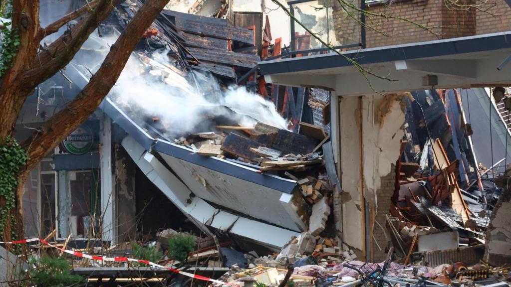 Vista de  los daños en el lugar de una explosión en una zona residencial en La Haya el pasado sábado.