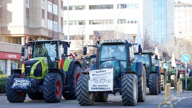 Imagen de una tractorada en Valladolid.