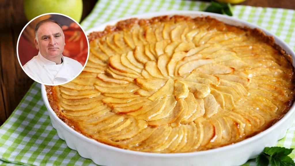 José Andrés y una tarta de manzana.