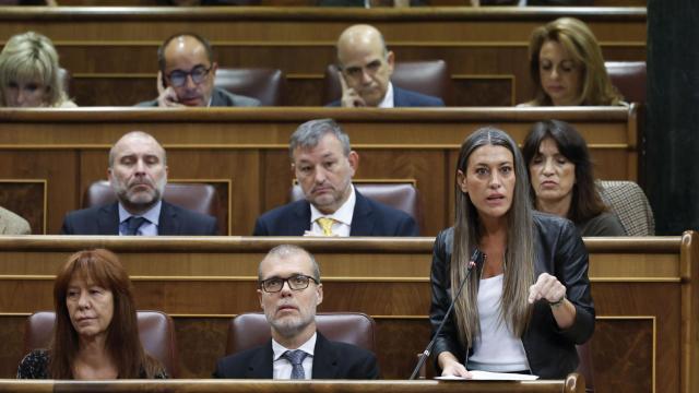 La portavoz de Junts, Míriam Nogueras, durante su intervención en el Congreso.