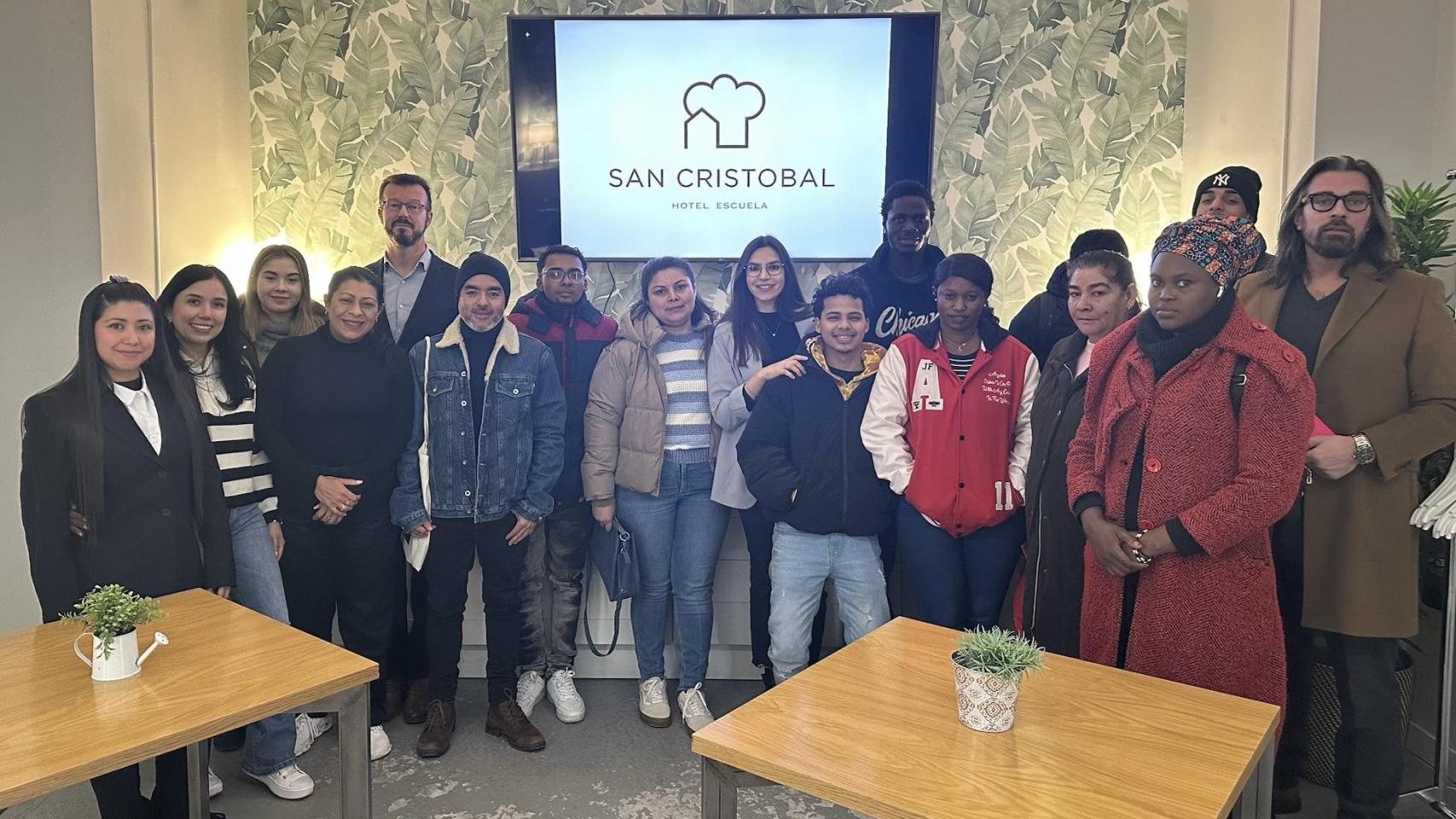 Los alumnos de la XIII edición de los itinerarios formativos del Hotel Escuela San Cristóbal