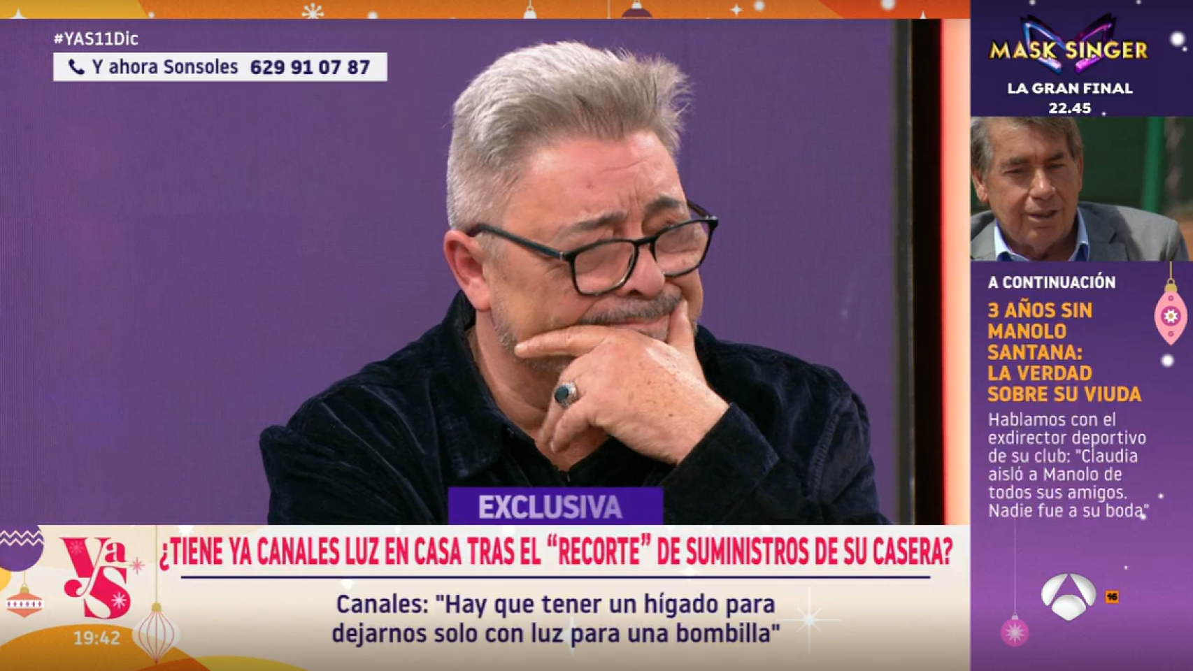 Antonio Canales durante el programa.