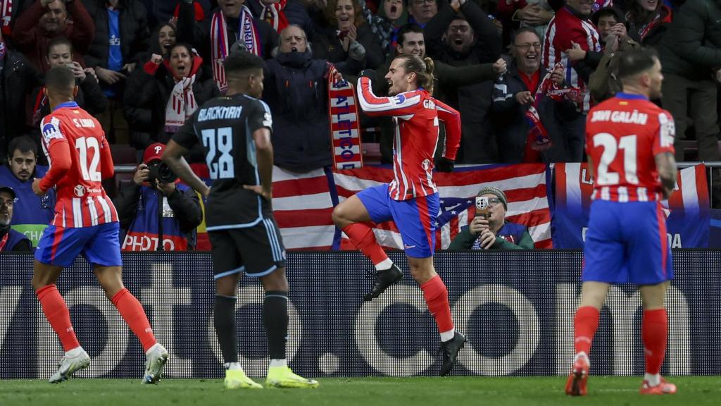 Griezmann celebra el gol ante el Slovan Bratislava.