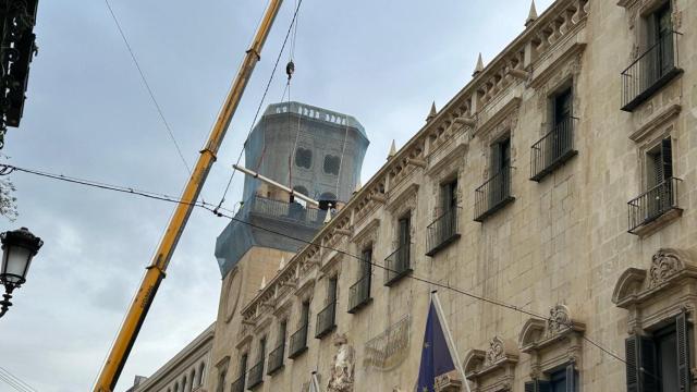 Estado actual de la fachada del Ayuntamiento.