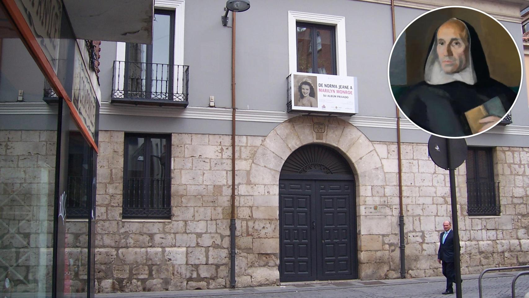 Casa Revilla de Valladolid con una imagen de Francisco de Vitoria