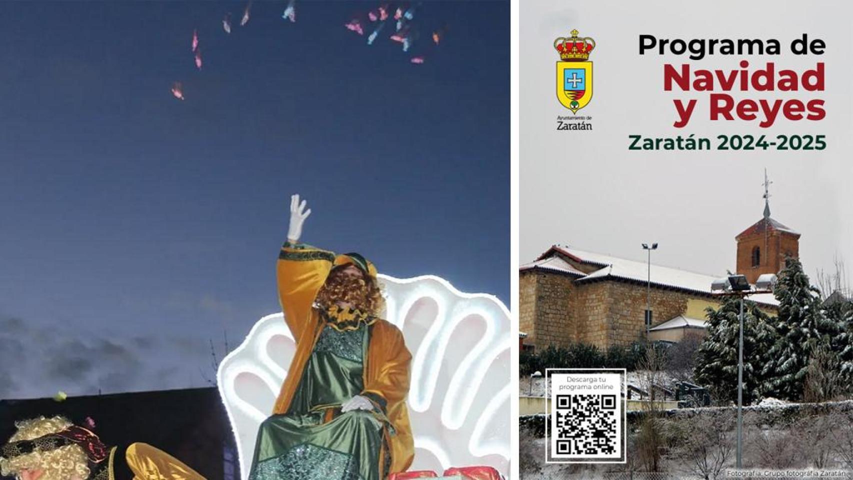 La Cabalgata de Reyes en Zaratán y una imagen del cartel del programa