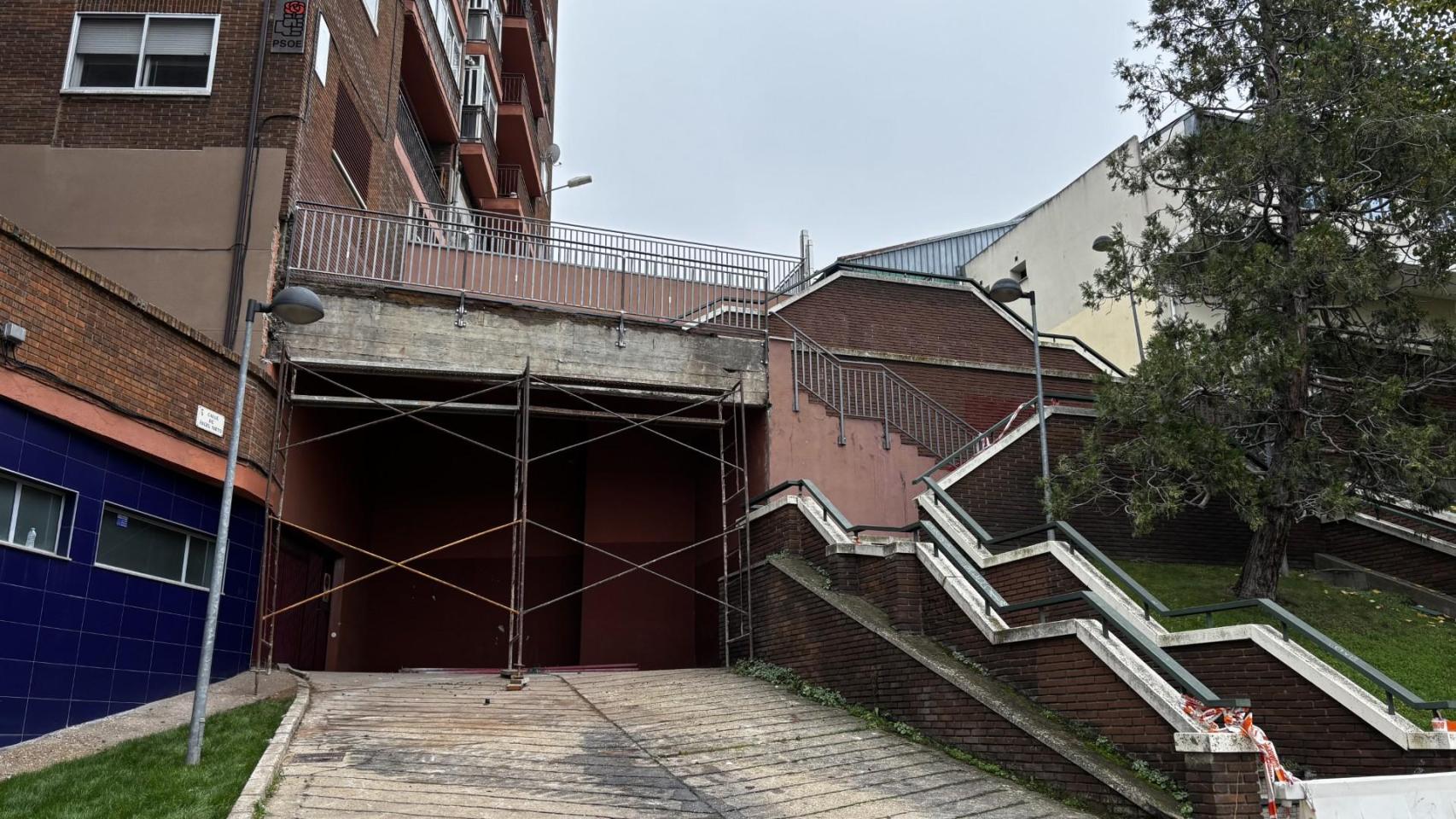 Imagen de los garajes de la calle Ángel Nieto donde se han efectuado las obras