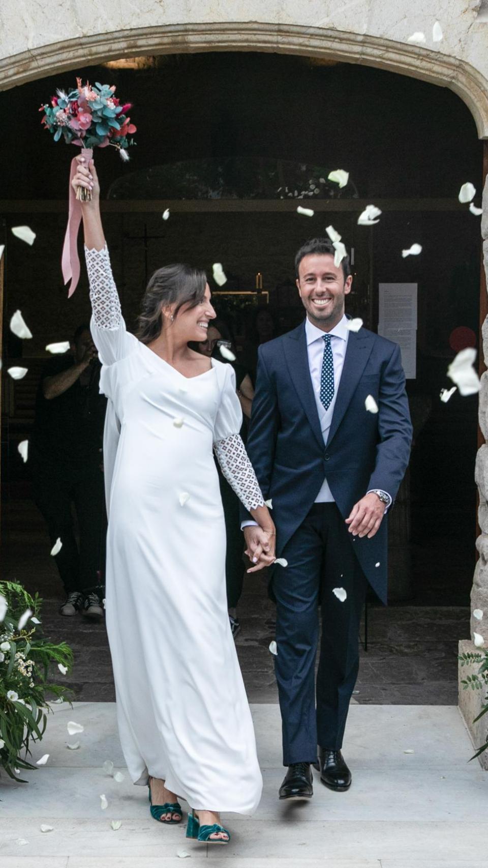 Matías Prats Jr. y Claudia Collado, el día de su boda.