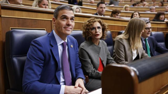 Pedro Sánchez, durante la sesión de control al Gobierno de este miércoles.