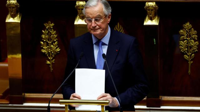 El primer ministro francés en funciones, Michel Barnier.