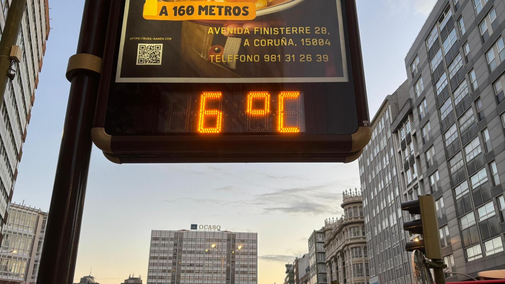 Frío en A Coruña esta mañana.