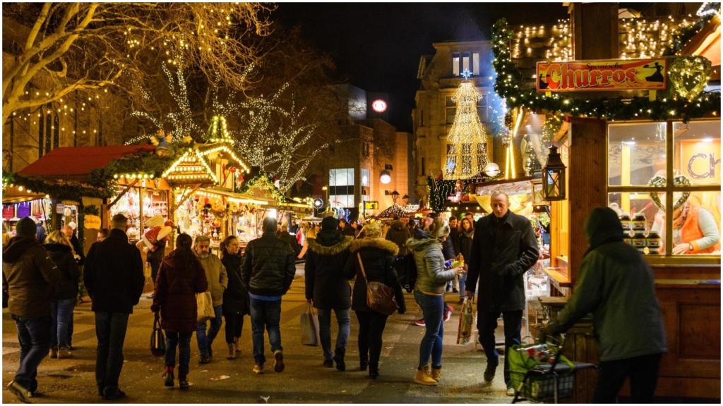 Imagen de archivo de un mercado de Navidad