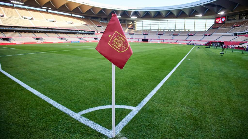 El Estadio de La Cartuja, preparado para un partido de la selección española.