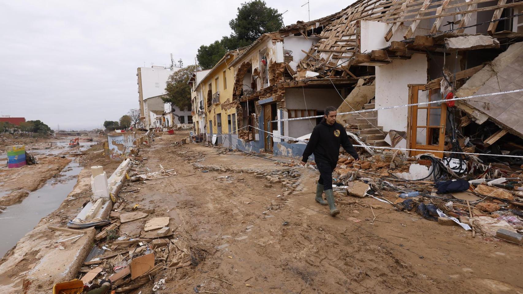 Uno de los pueblos afectados por la DANA