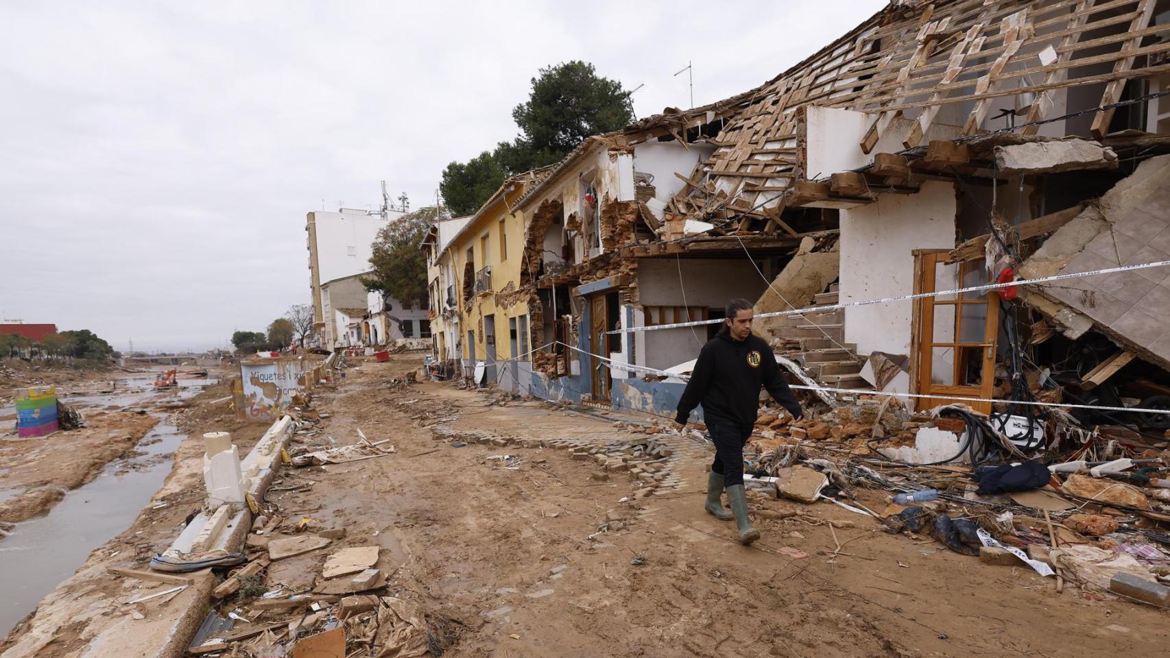 Uno de los pueblos afectados por la DANA