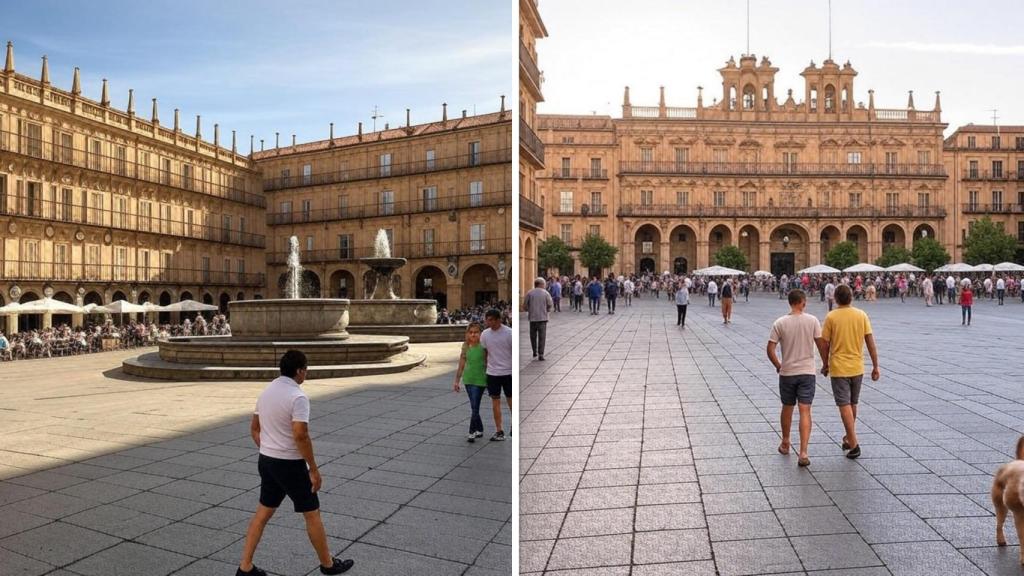 En la recreación de Grok se puede llegar a identificar a Salamanca, pero incluye elementos que no existen (1)