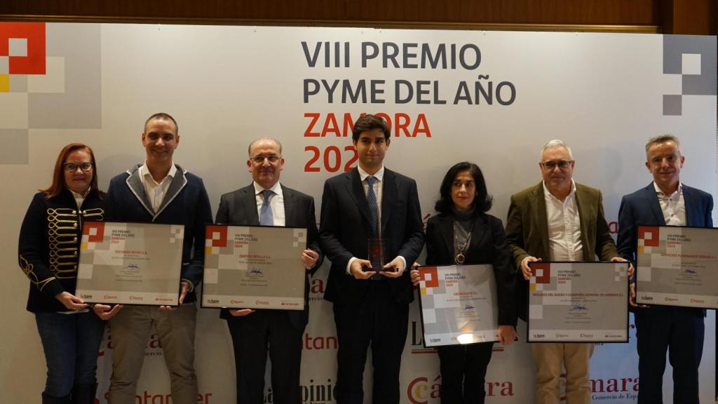 Responsables de las empresas premiadas con el Pyme de 2024 en Zamora