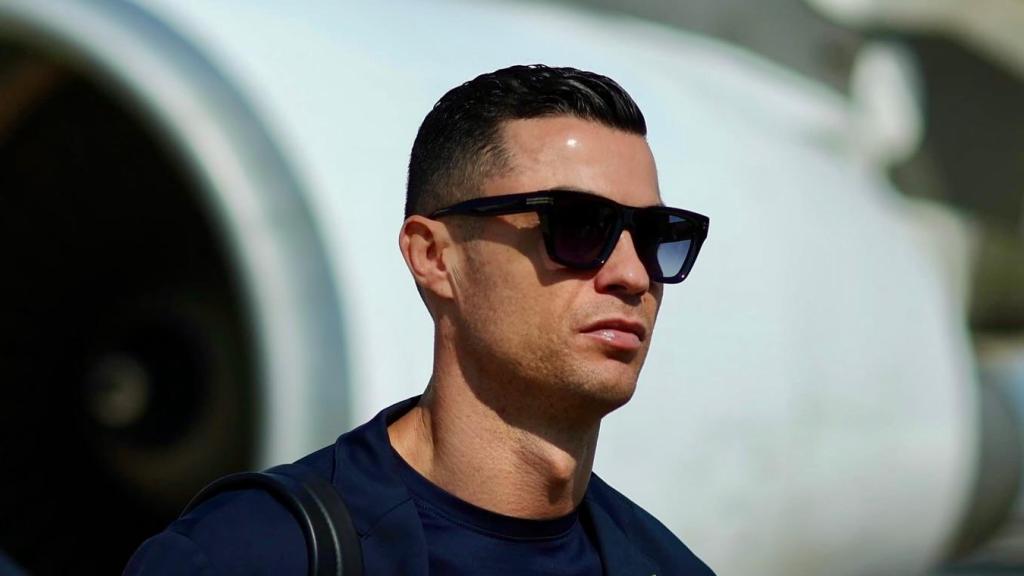 Cristiano Ronaldo, durante un desplazamiento del Al-Nassr