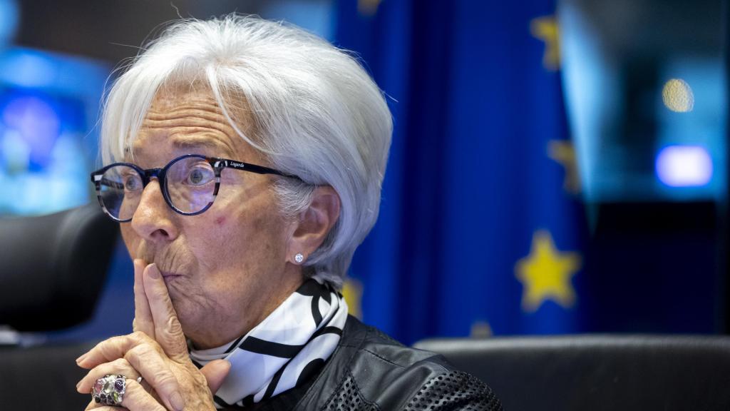 La presidenta del BCE, Christine Lagarde, durante una reciente comparecencia en la Eurocámara