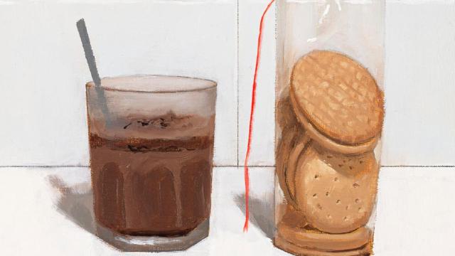 'Cola Cao con galletas', uno de los óleos más famosos de Pepe Baena.