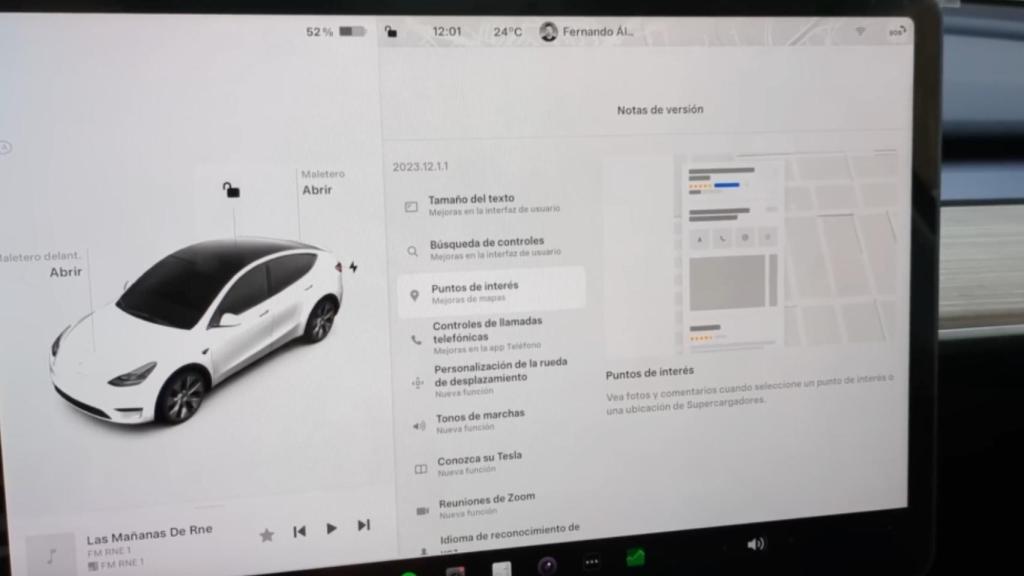 Actualización de software de Tesla con API de Google