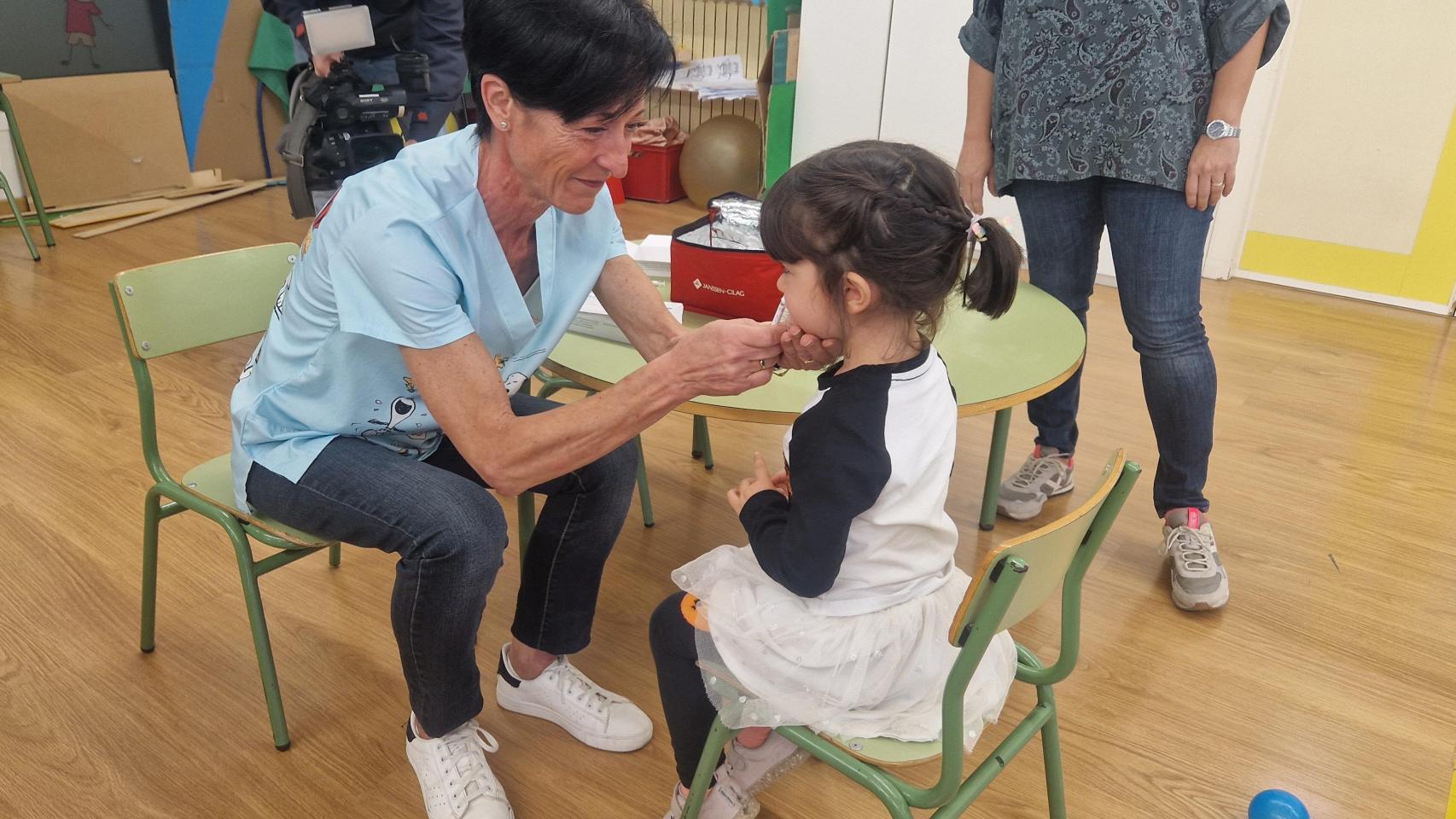 Programa piloto de vacunación de la gripe en menores de 4 años en centros educativos de Aragón.