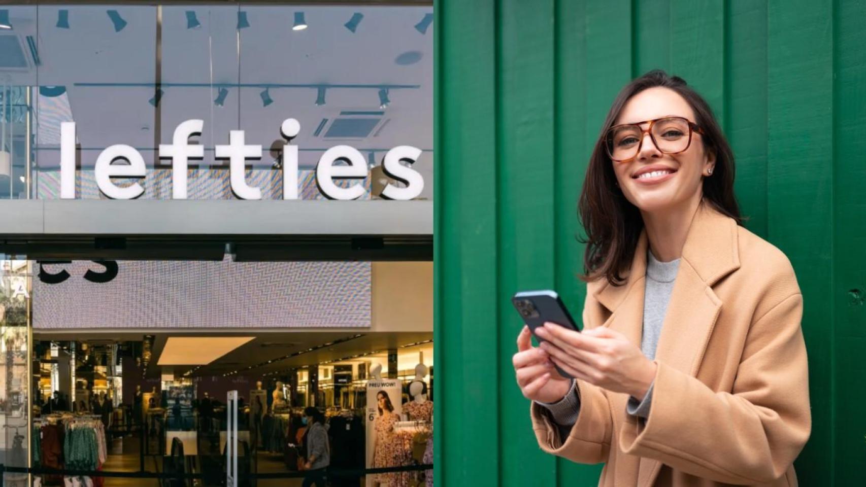 Lefties y una mujer con un precioso abrigo.