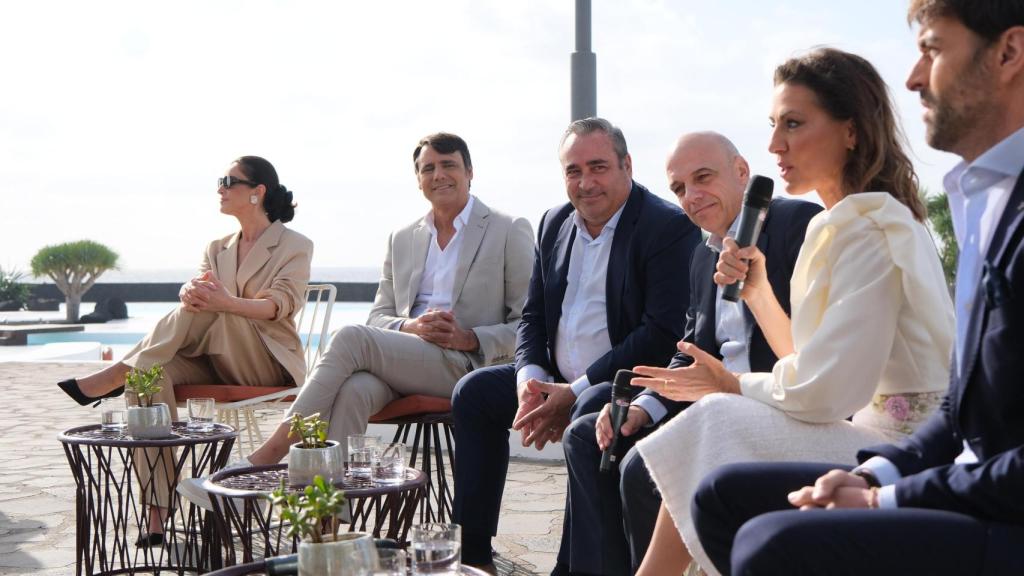 Ángeles Blanco, durante la presentación de las Campanadas de Mediaset desde Lanzarote.