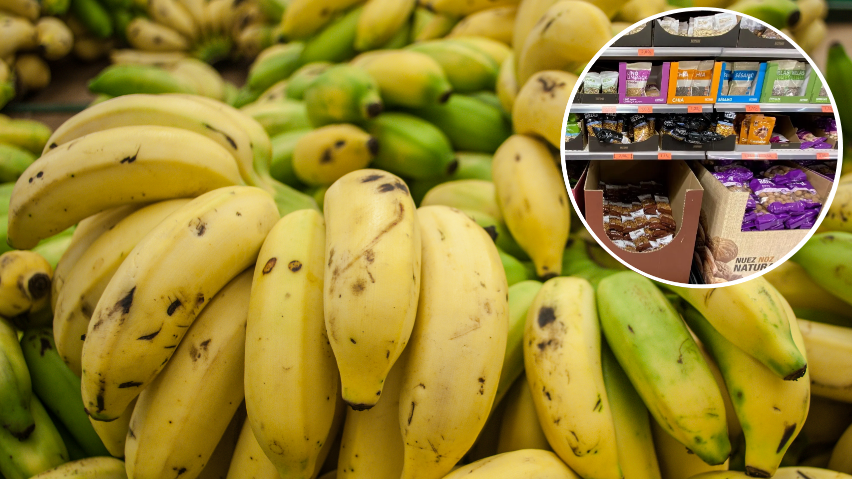 Bananas Cavendish en Maracaibo (Wilfredo Rodriguez/Wikimedia Commons) - Frutos secos de Mercadona.