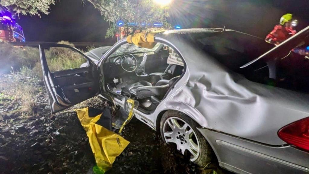 Una imagen de cómo quedó el coche.