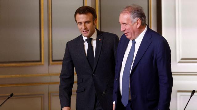 Macron y Bayrou, en un encuentro de 2022.