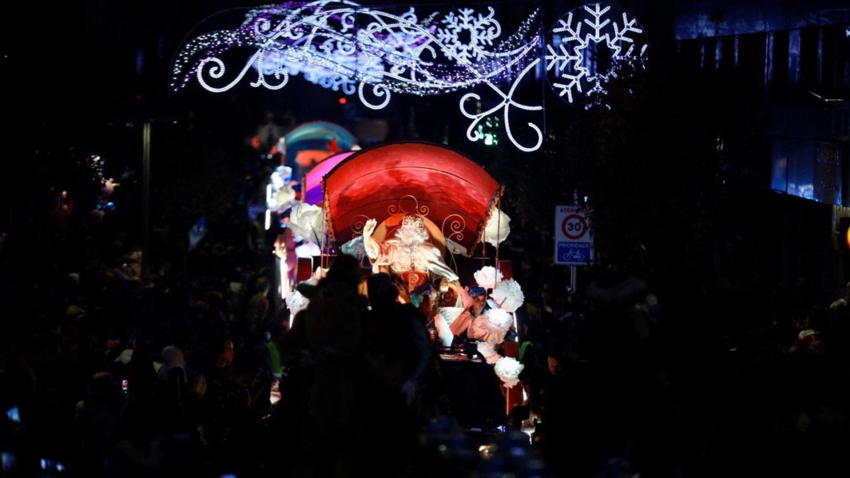 Cabalgata de los Reyes Magos en Santiago.