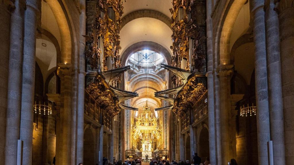 Catedral de Santiago con la nueva iluminación