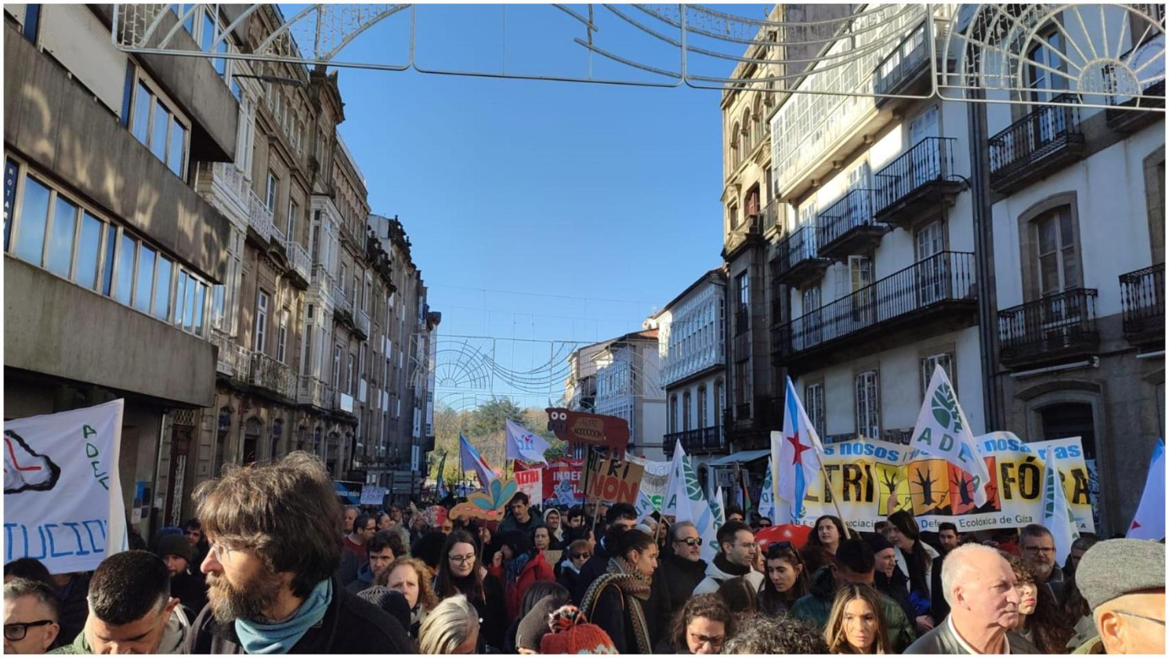 Manifestación contra Altri en Santiago este domingo