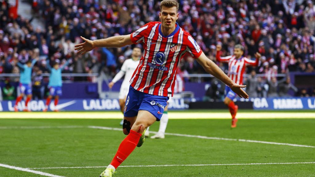 Sorloth celebra el gol marcado ante el Getafe.